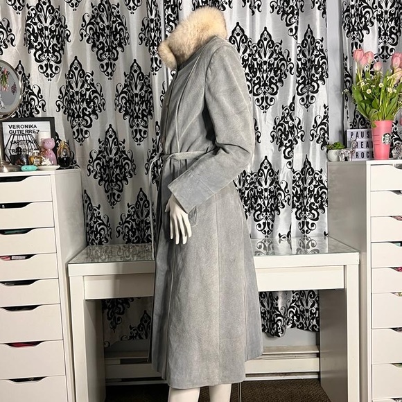 Fur/Leather Trench Coat - Picture 4 of 6